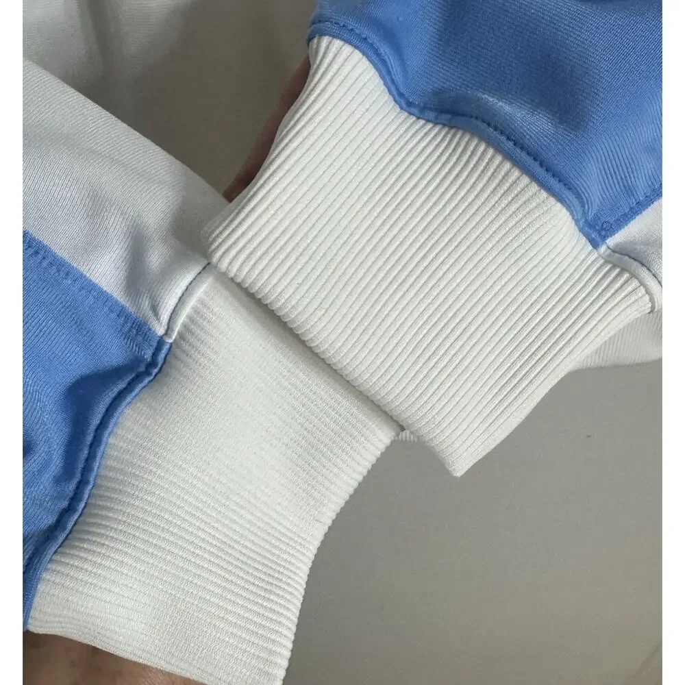 JORDAN Jacket Jumpman Mens Medium Lightweight Full Zip White Carolina Blue